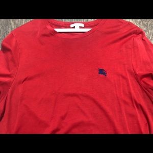 Red Burberry T-Shirt Large- retail $175